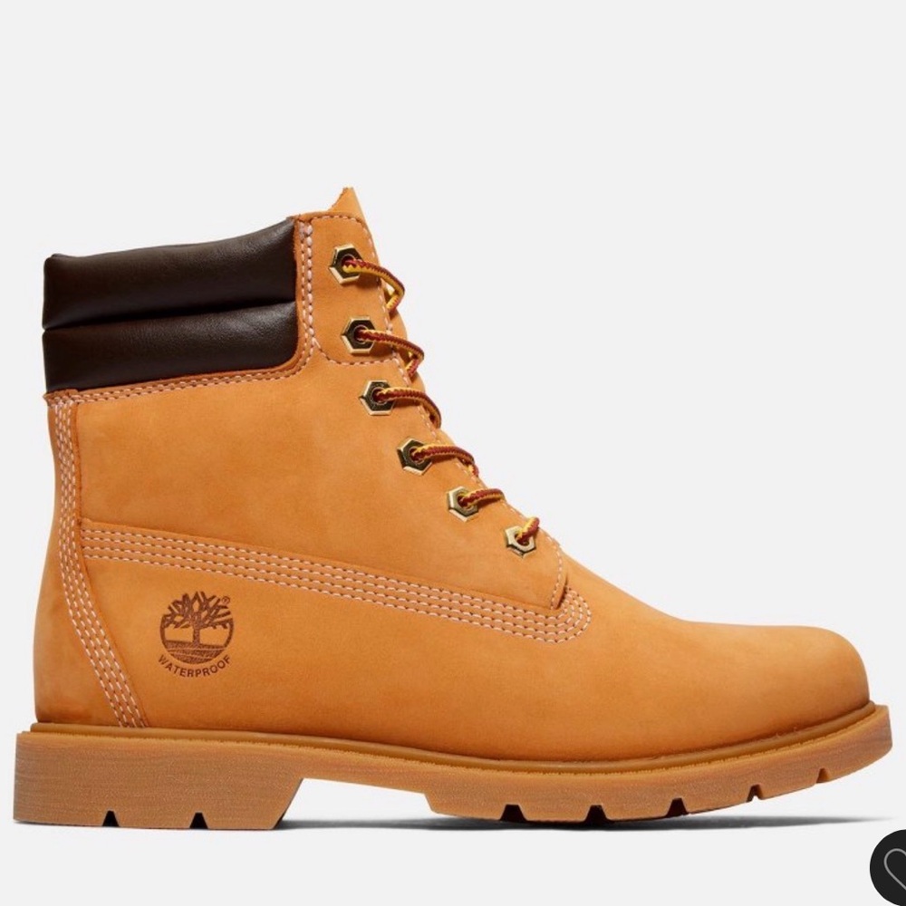 Timberland Wheat Nubuck Ankle Boot with Dark Brown Collar